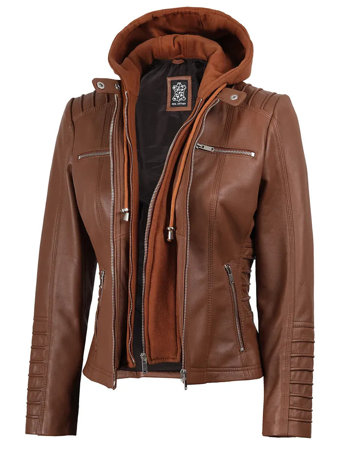 veste cuir femme