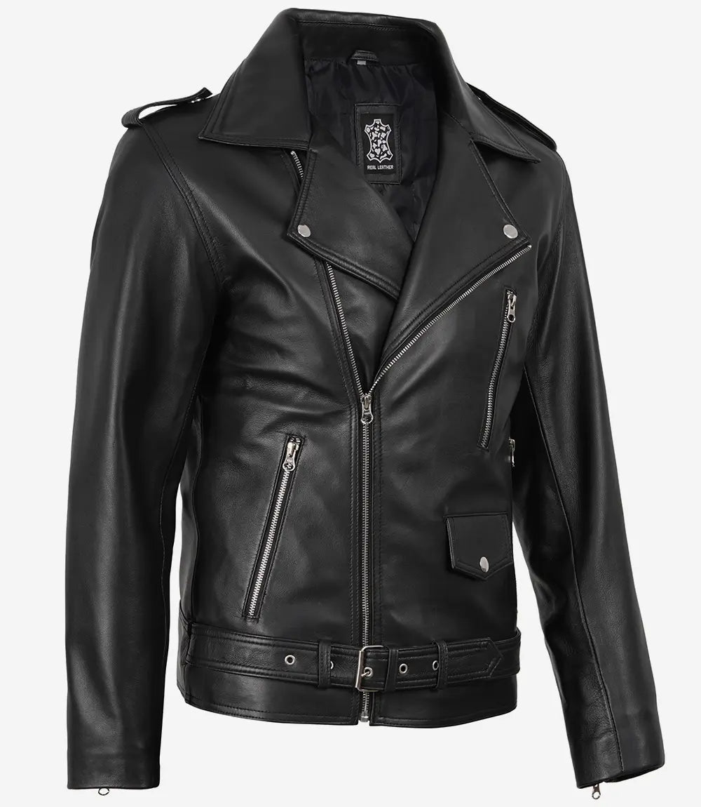 Biker Veste en Cuir