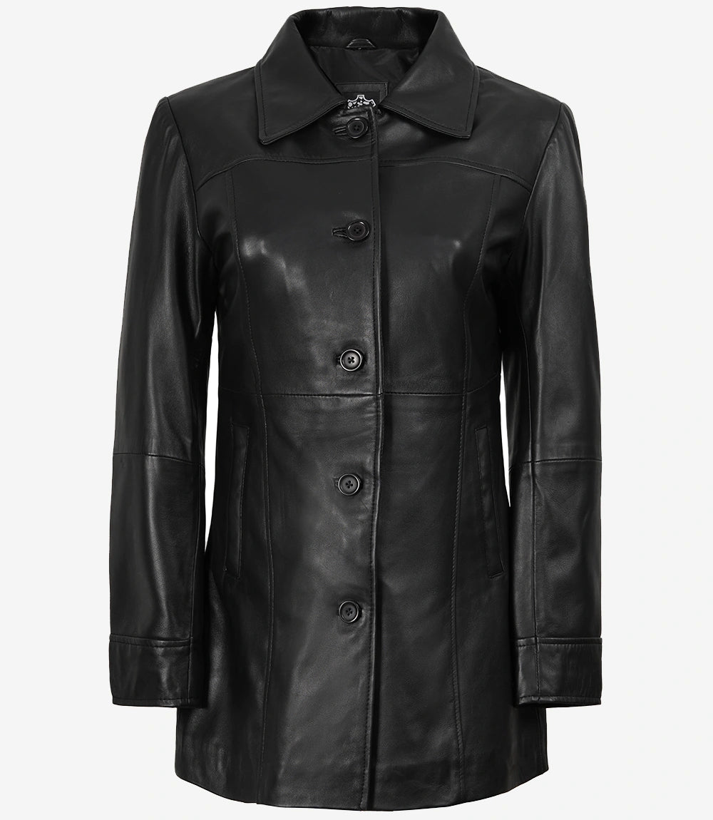 Kandis Manteau De Voiture En Cuir