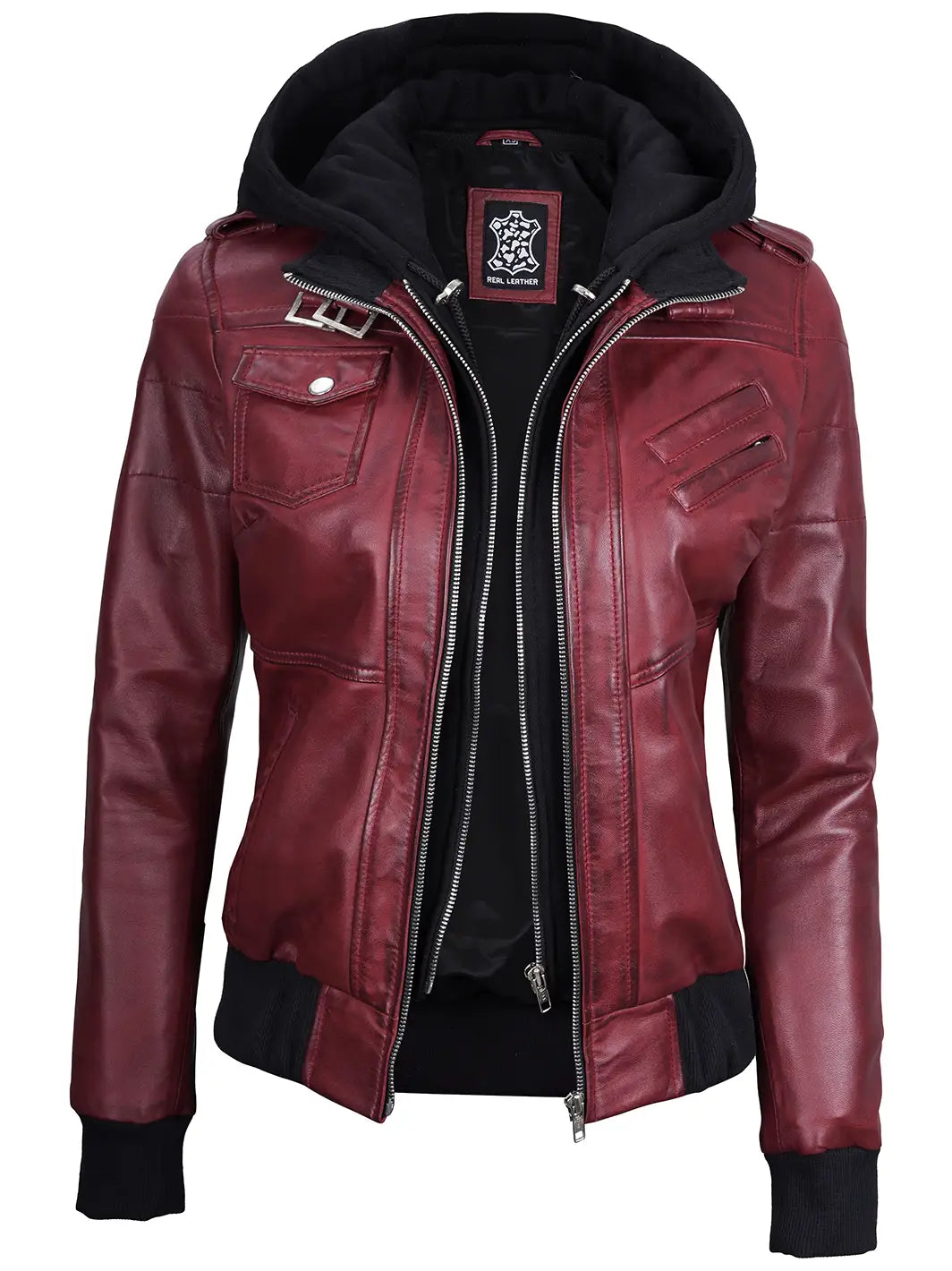 Blouson aviateur en cuir