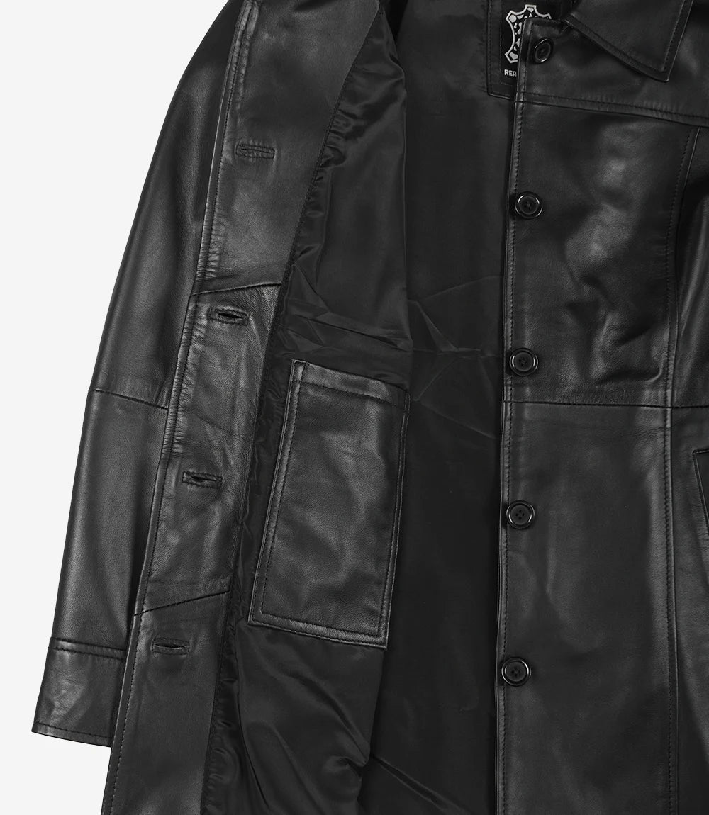 Kandis Manteau De Voiture En Cuir Pour Femme