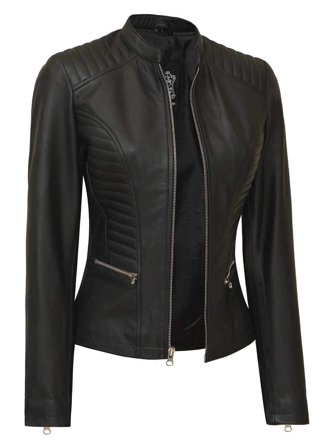 Veste en cuir pour femme