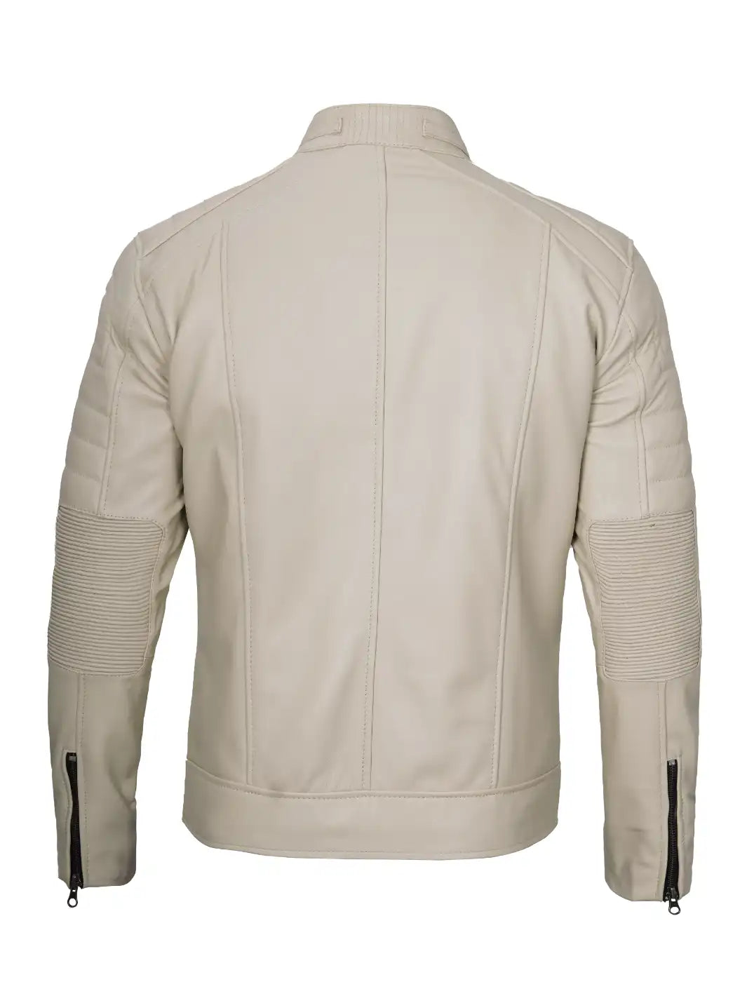 Veste en cuir Cafe Racer pour homme