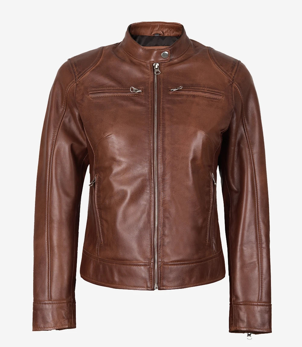de moto en pour veste cuir femme
