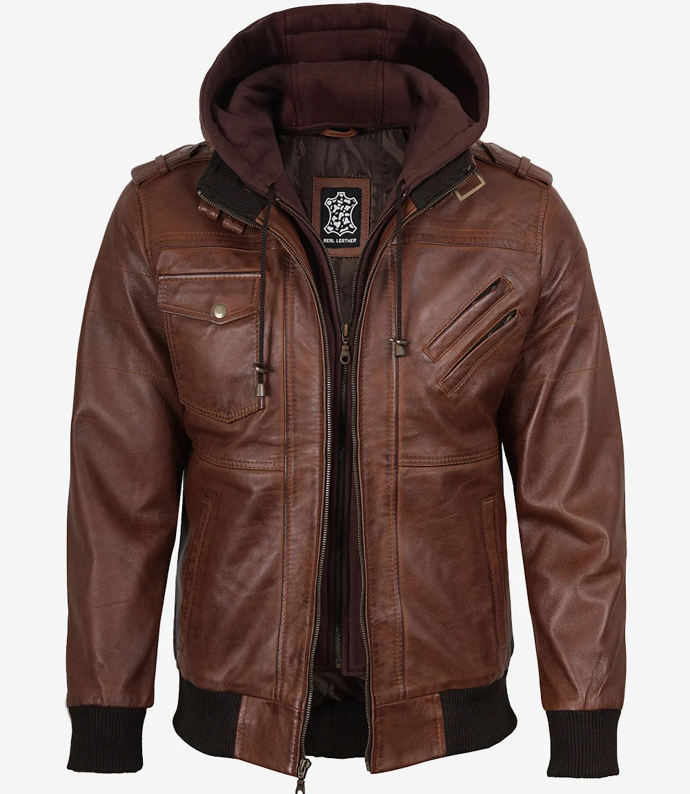  Veste en cuir homme