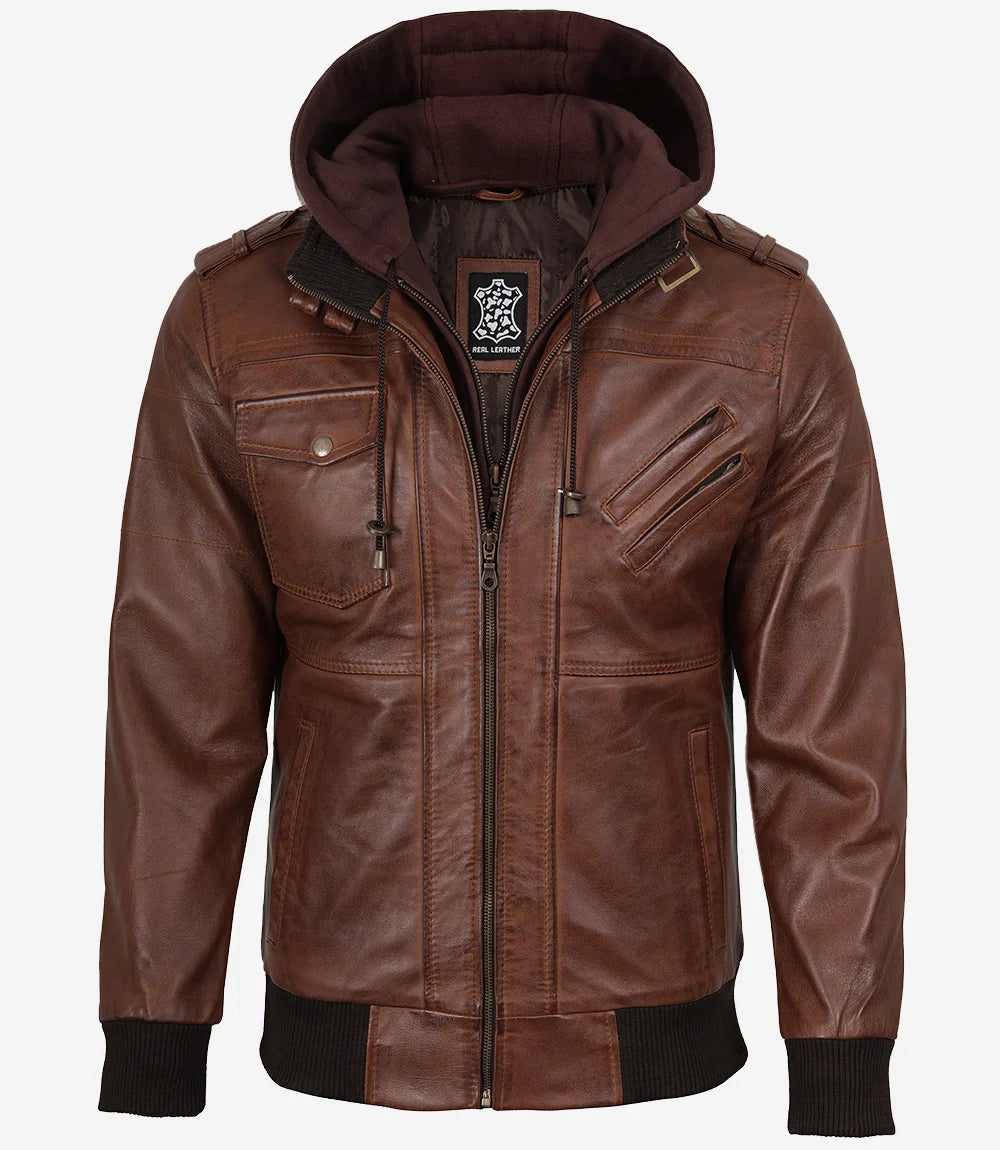  Veste en cuir homme