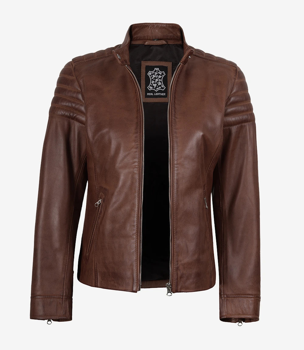 Veste en cuir Café Racer