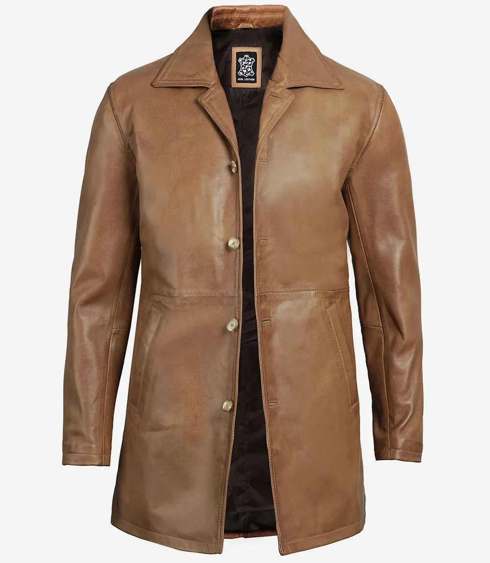 manteau en cuir pour hommes
