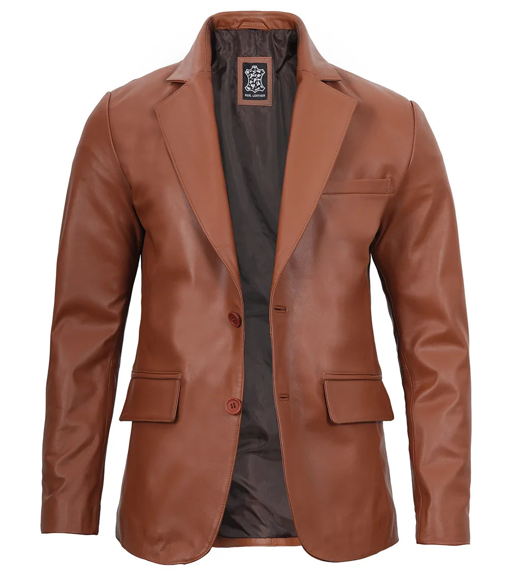 veste en cuir veste cirée marron