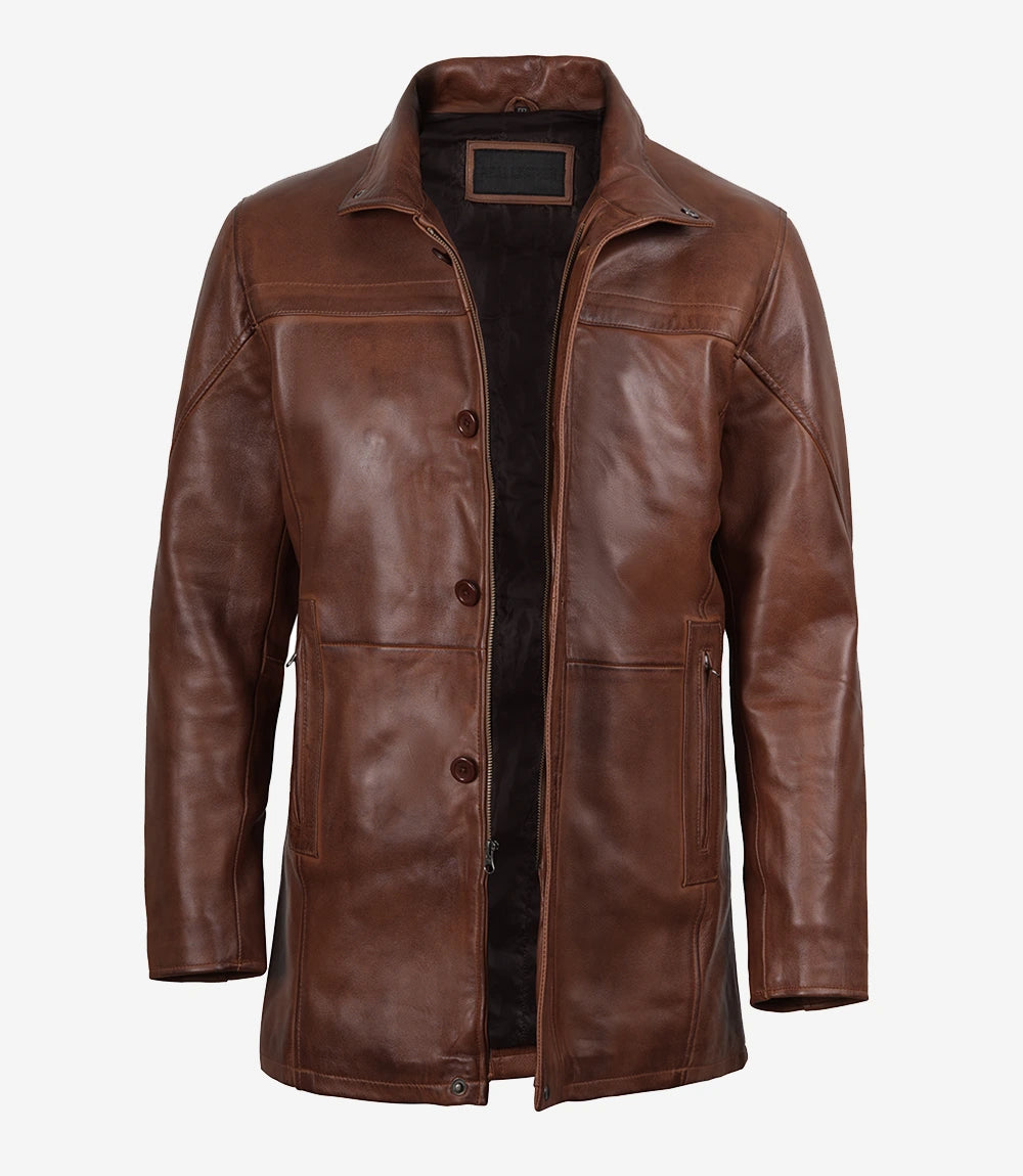manteau de voiture en cuir hommes