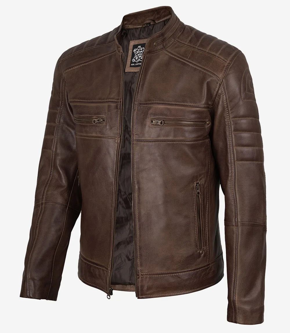 veste en cuir pour hommes