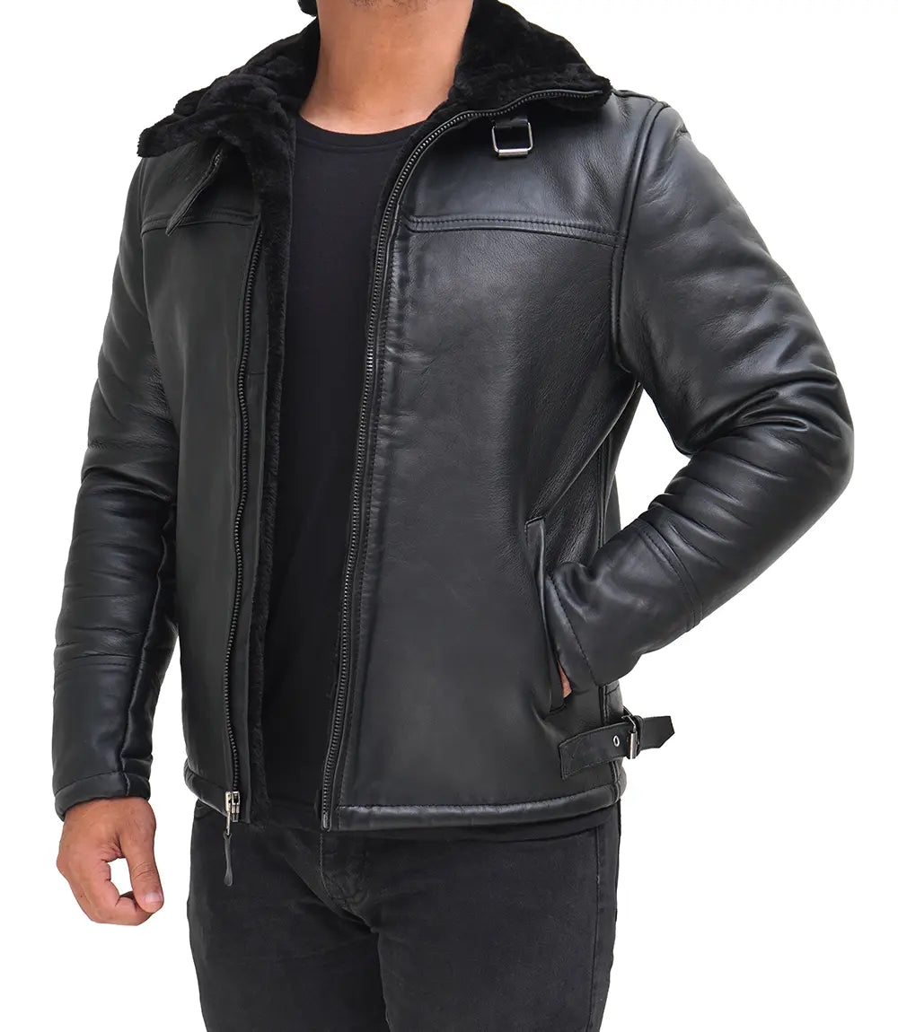 veste en peau de mouton pour hommes
