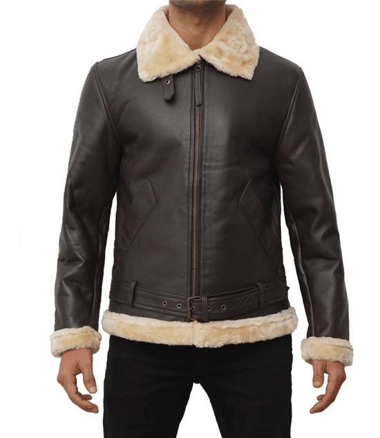 veste en cuir peau de mouton pour hommes