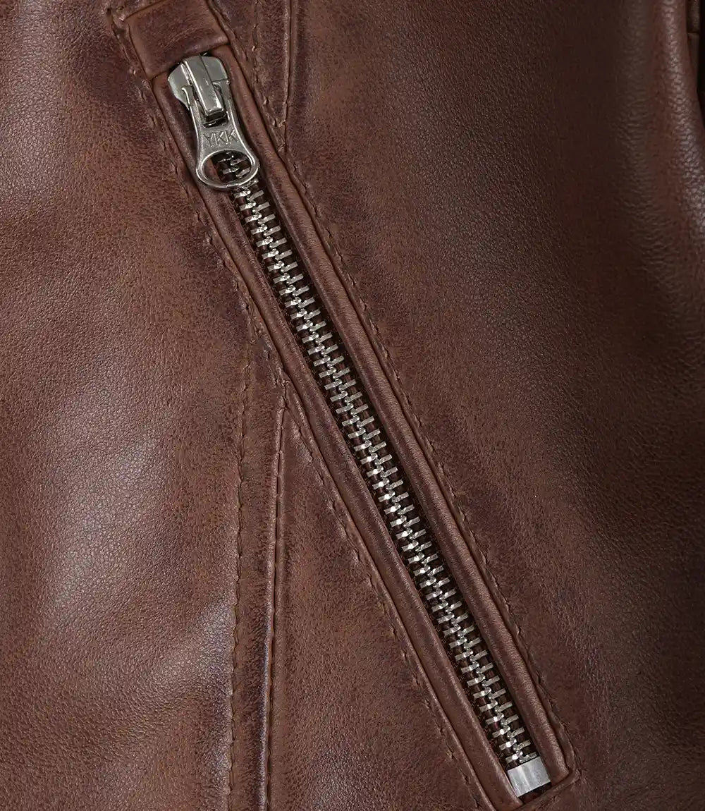 Veste en cuir pour femme